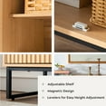 thumbnail image 4 of Joyyskill Fluted Storage Cabinet with 3 Doors, Sideboard Buffet Cabinet with Adjustable Shelves, Console Table with Storage Credenza Accent Cabinets, Natural Oak, 4 of 7