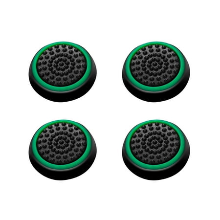 Original Xbox 360 Controller Insten 4pcs Black/Green Silicone Thumb Thumbstick Grips Analog Stick Cover Caps for Xbox 360 Xbox One PS4 PS3 PS2 Sony PlayStation 2 3 4 Controller ()