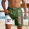 thumbnail image 2 of CONZONE 4Th Of July Mens Swim Trunks With Mesh Liner Patriotic Usa Flag Graphic Board Shorts for Men Elastic Waist Drawstring Independence Day American Summer Beach Swim Shorts, 2 of 5