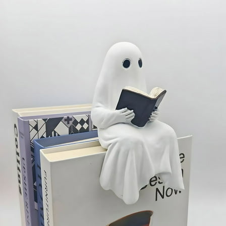 HBBKVI Halloween Decorations Halloween Ghost Reading Statue Ornament Resin Crafts Home Decoration