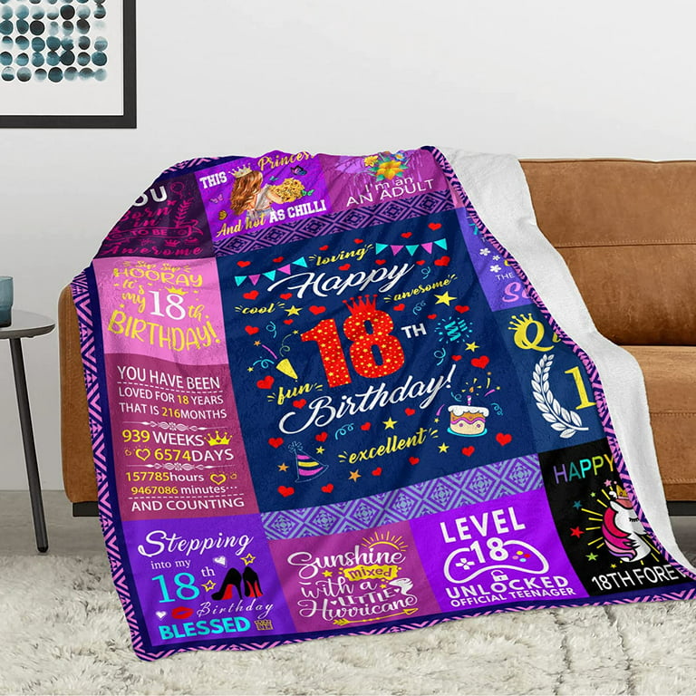 RooRuns 14 Year Old Girl Gifts for Birthday Blanket, Birthday