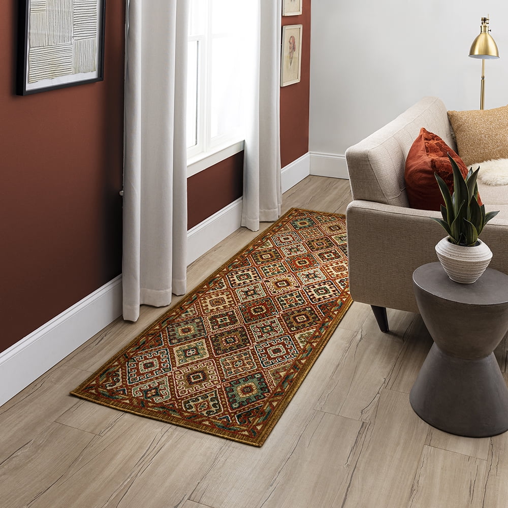 Mohawk Home Quinnstone Woven Indoor Runner Rug, Red, 2' 6" x 8'