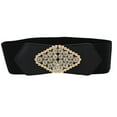 thumbnail image 4 of Womens Wide Elastic Belt for Dresses – Stretchy Fashion Waist Belt for Ladies with Boho Butterfly Gold Buckle, Elegant Trendy Belts for Jeans Pants Dresses Pant Waist Tightener, Rose Gold, 4 of 6