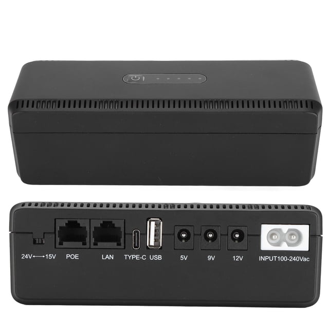 Última Versión UPS Batería Backup Surge Protector Fuente De Alimentación Opciones De Entrada Dual Salida De Voltaje Ancho Alta Capacidad 10400mAh Seguridad Inteligente Uso