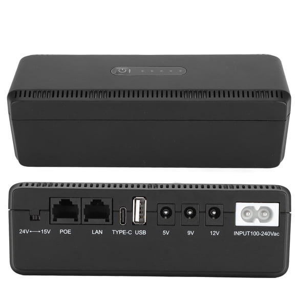 Última Versión UPS Batería Backup Surge Protector Fuente De Alimentación Opciones De Entrada Dual Salida De Voltaje Ancho Alta Capacidad 10400mAh Seguridad Inteligente Uso