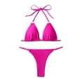 thumbnail image 5 of REORIAFEE Swimsuit Women Two Piece Retro Bathing Suit Split Swimwear Two Piece Set Hot Pink M, 5 of 6