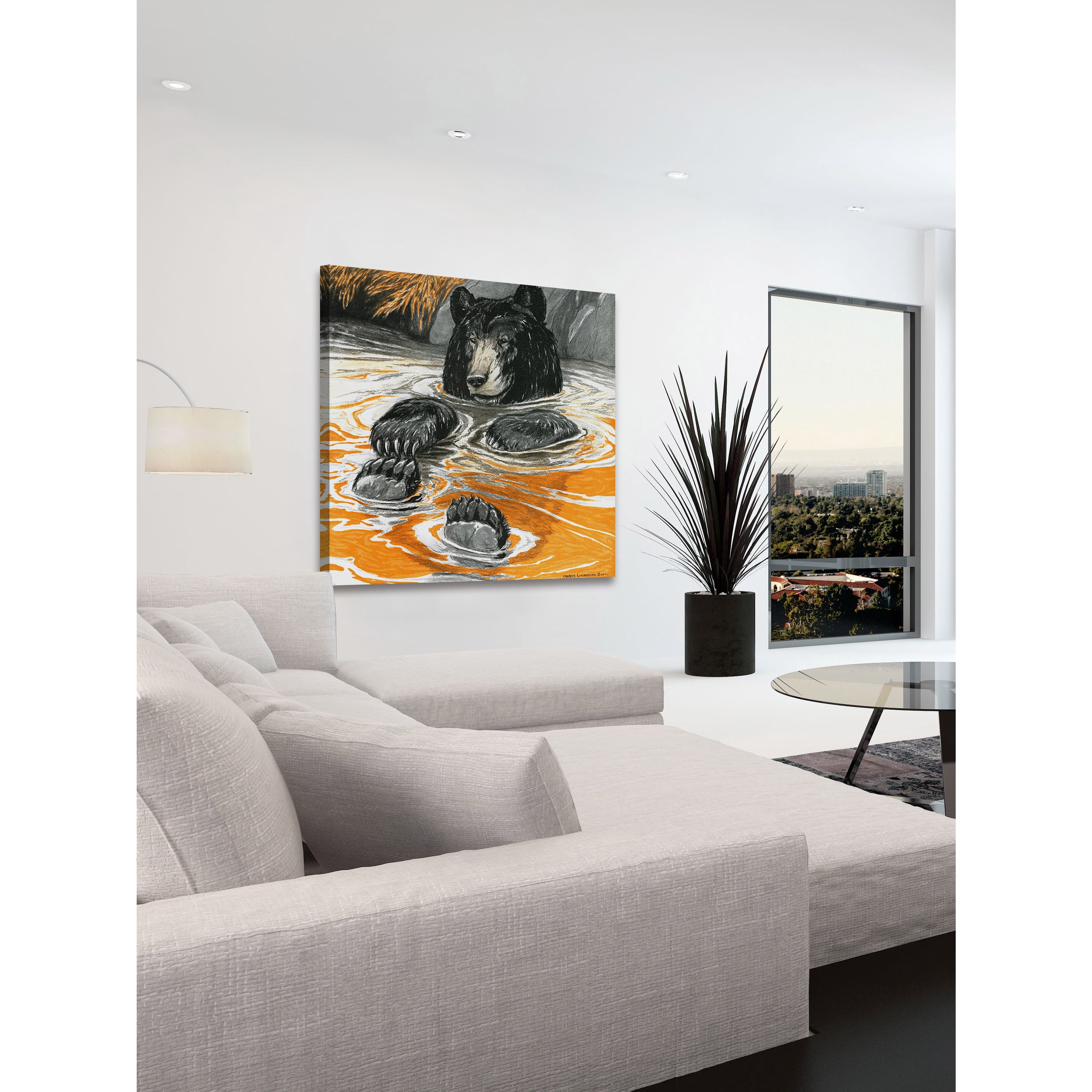 "Cool Bear" Painting Print on Wrapped Canvas