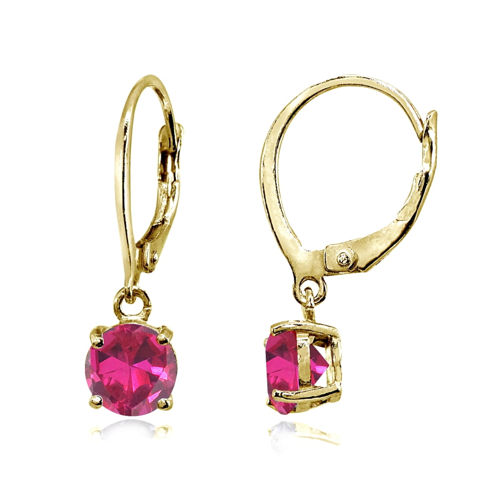 Rose Gold Flashed Sterling Silver Dangle Earrings With 6mm Beads & Leverback Closure 11 thumbnail image