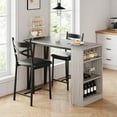 thumbnail image 7 of EastVita Dining Table Set of 2, Kitchen Bar Table and Chairs , Counter Bar Table Set with 3 Storage with 2 Upholstered Chairs, 7 of 7