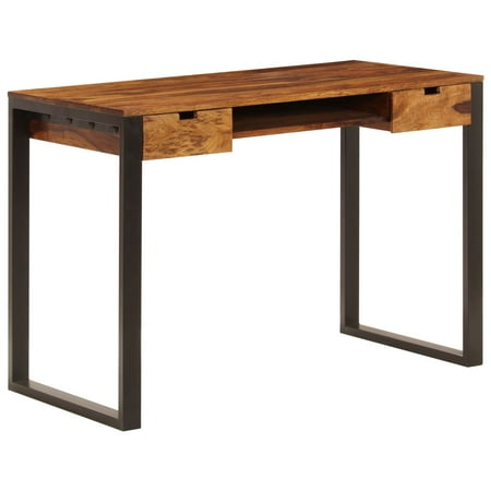 UPC: 8719883559254 | vidaXL Desk 43.3 x21.7 x30.7 Solid Sheesham Wood and Steel