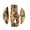 2, variant on Tibvox Vintage Wood Grains Transparent Glass Wall Clock Quiet Movement for Living Room