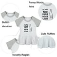 thumbnail image 2 of Pack of 2, Little Peanut Pregnancy Announcement & I'll Have Your Finest House White Funny Dresses, Newborn Baby Skirts, Infant Princess Dress, Toddler Frocks (Gray Raglan Dresses, 18-24 Months), 2 of 5