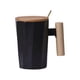 thumbnail image 2 of Wood Handle Ceramic Mug Office Mugs Holiday Event Gift Mugs, 2 of 6