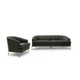 thumbnail image 4 of Chic Home Philo Sofa Barrel Back Linen-Textured Upholstery Vertical Channel-Quilted, 4 of 5
