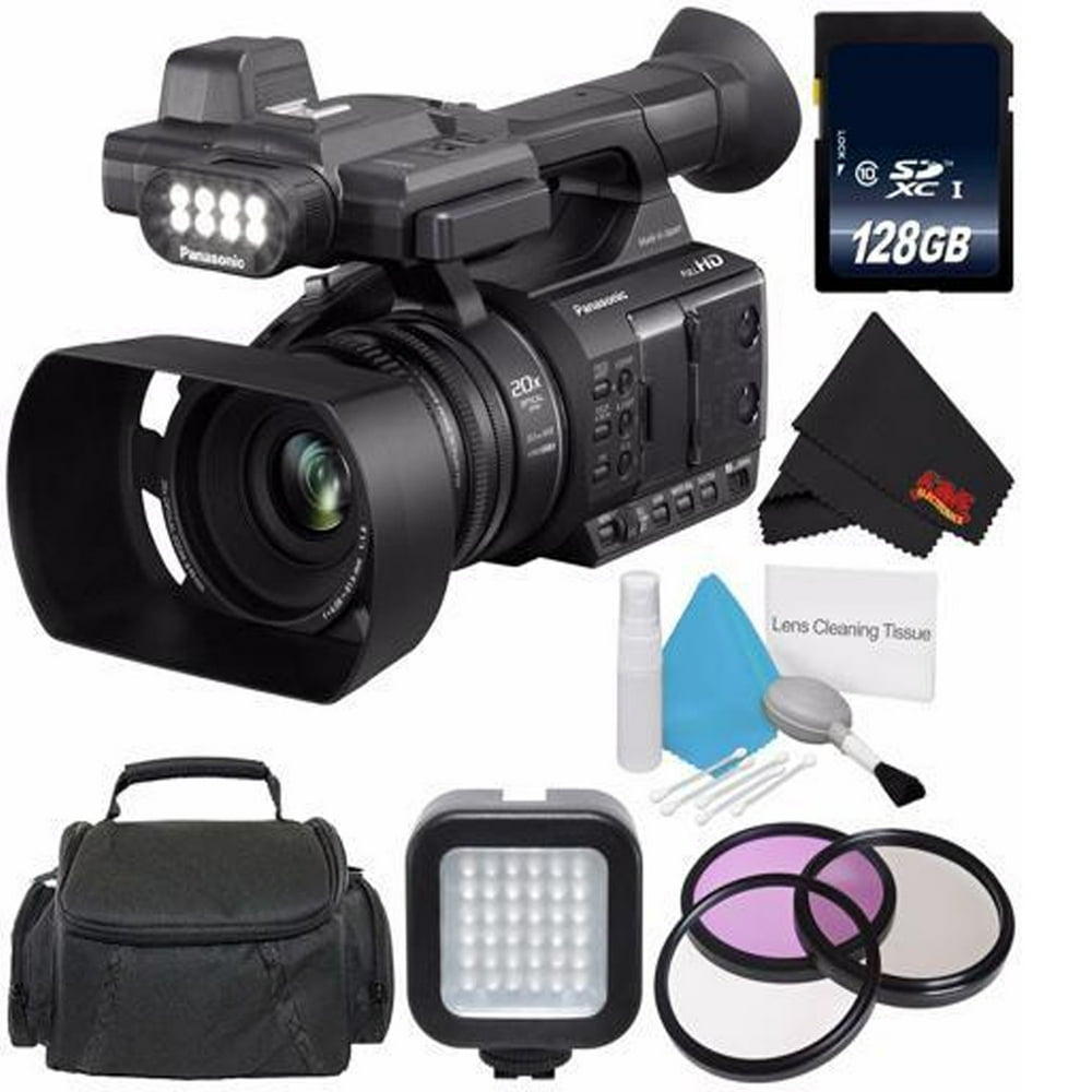 Panasonic AGAC30 Full HD Camcorder with 128GB SDXC Class 10 Carrying