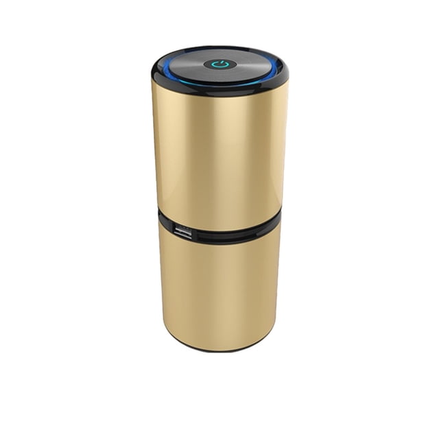 Inteprter Ambientador de aniones alimentado por USB Eliminador de olores de iones negativos portátil Electrodomésticos Oro Inteprter HA062769-03B