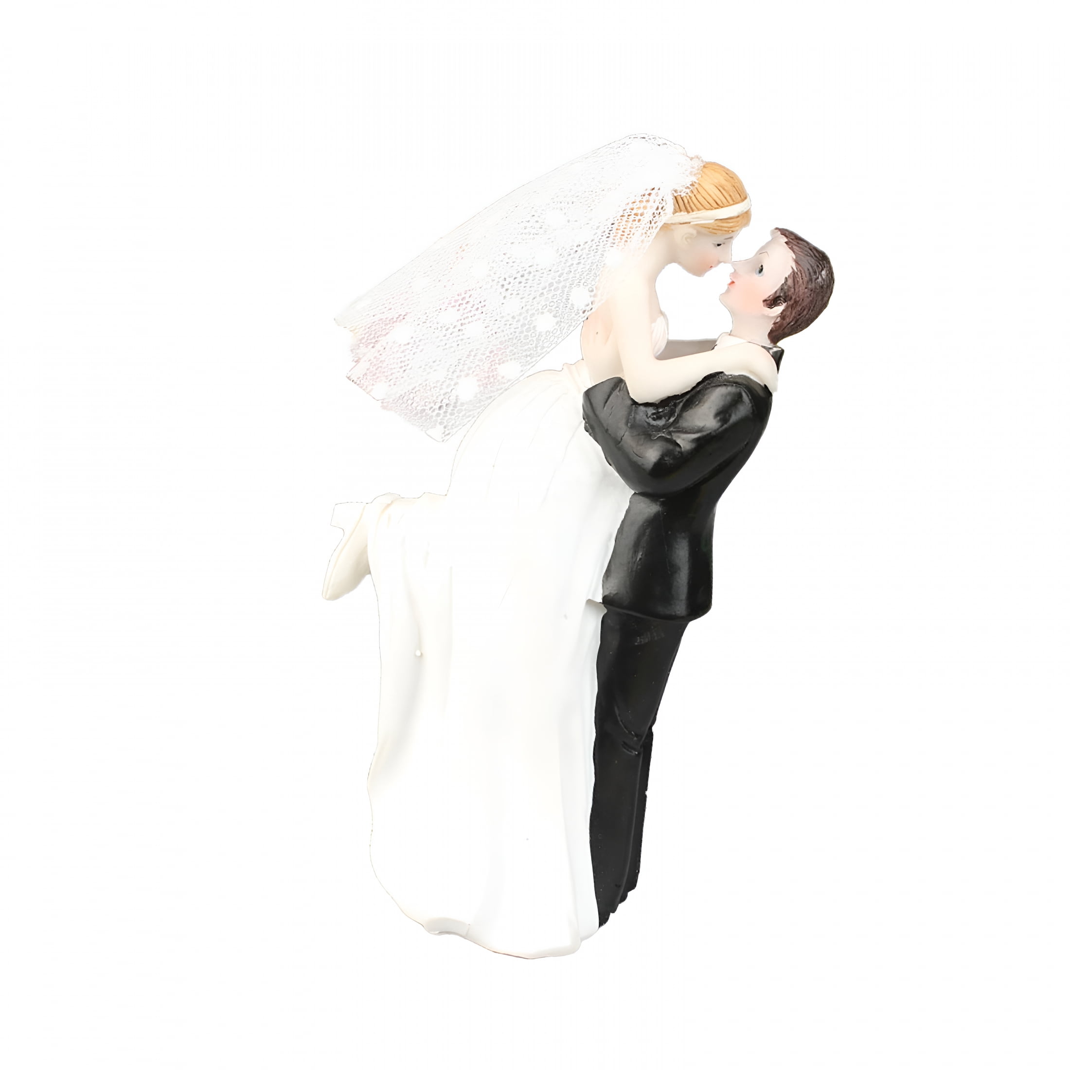 Bride And Groom Wedding Cake Topper | Cute Resin Couple Figurine For Cake Decoration - View #9