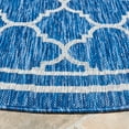 thumbnail image 4 of SAFAVIEH Courtyard Claudia Geometric Indoor/Outdoor Area Rug, Navy/Grey, 6'7" x 6'7" Round, 4 of 6