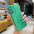 thumbnail image 3 of Cute Glitter Case for Samsung Galaxy S23 Plus S23+ (6.6 inch), Neon Bright Sparkly Bling Soft Silicone Phone Cover for Women Girls (Alpine Green), 3 of 14