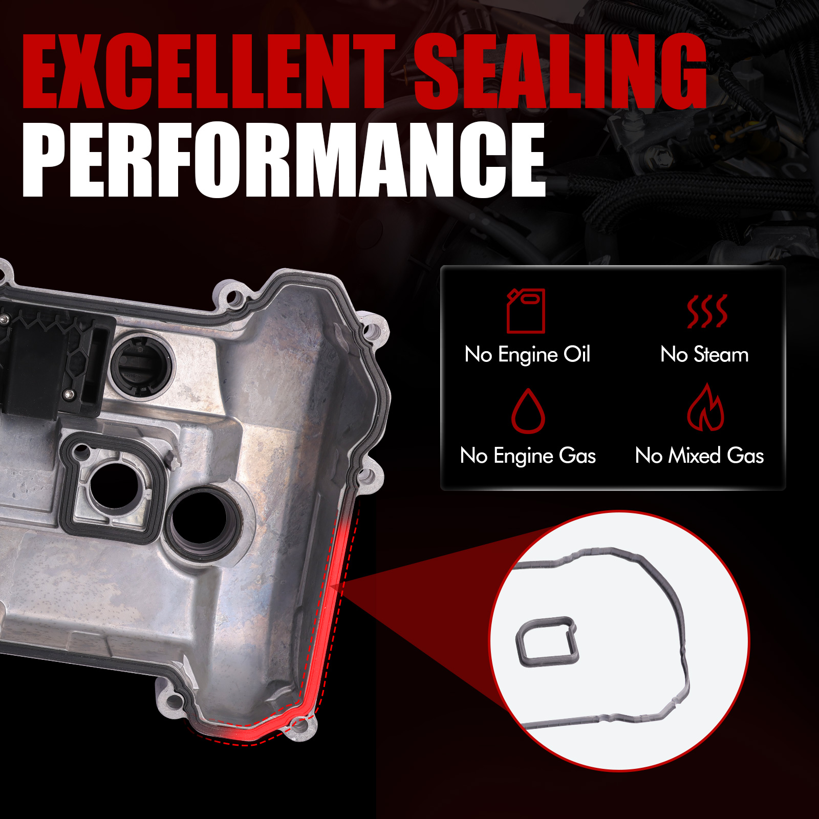 Engine Valve Cover Compatible with Ford Escape Hybrid Limited Lincoln MKZ Base Mercury Mariner Base Hybrid Premier 2.5L 3.0L 3.5L 2009-2012