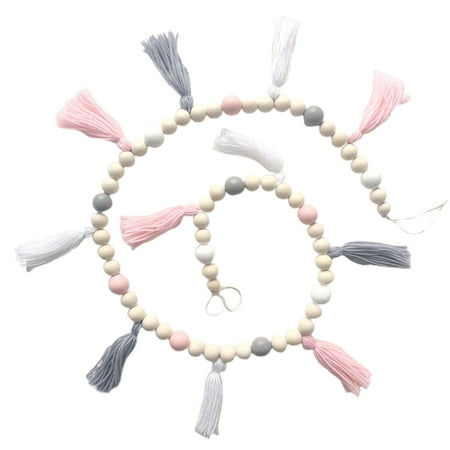 

Aimiya 1.5m Nordic Pendant Bead Garland Hanging with Tassel Pearl Decor Props Ornament