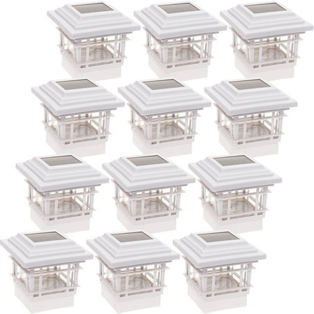 Deck Post Cap Lights - 12 Pack GreenLighting Classica High Lumen Deck Fence Solar Post Cap Lights