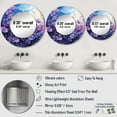 thumbnail image 4 of Designart "Pointillism Dot Art of the Violets Field III" Floral Round Mirror Wall Décor Traditional - Large Purple Round Mirror - Round Mirror 36" x 36" Inch, 4 of 5