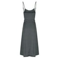 thumbnail image 4 of Birdeem Fashion Womens Sleeveless Plain Round Neck and Mid-Calf Dress in Spring and Summer, 4 of 8