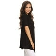 thumbnail image 3 of Moa Collection Women's Casual Comfy Short Sleeve Open Front Draped Sweater Cardigan, 3 of 4