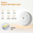 thumbnail image 3 of YUNOVA 2 Pack Dusk to Dawn Night Light Plug in Wall, Auto On/Off 0.5W LED Nightlight with Warm White Light, Safe Night Lights for Bedroom Bathroom Hallway Kitchen Nursery, 3 of 7
