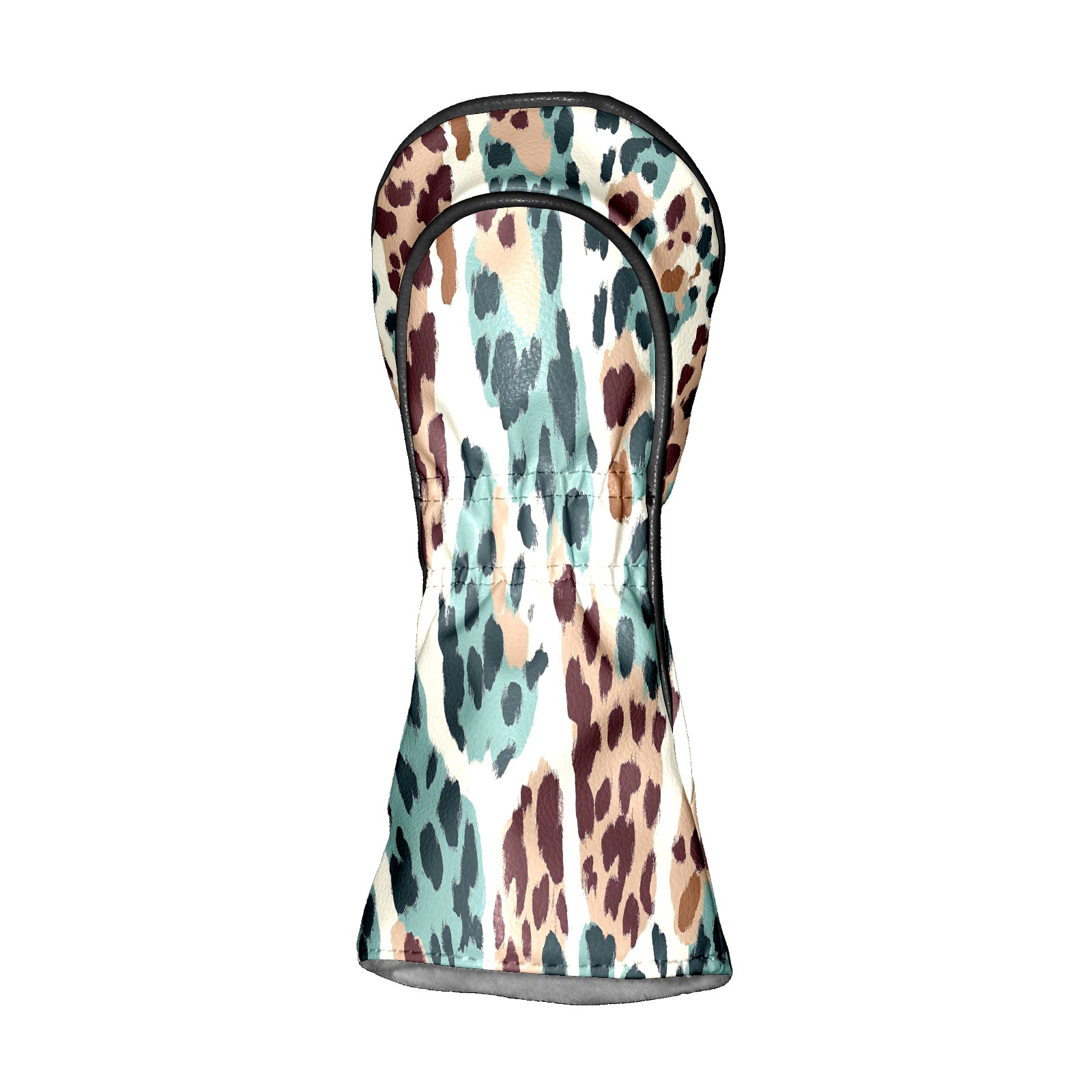 Golf Club Covers PU Leather Waterproof Head Covers for Fairway Woods Hybrids Leopard Print Unisex Fits Most Brands