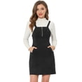 thumbnail image 1 of Mini vestido de ante sintético Allegra K elegante con cremallera frontal para mujer Negro L, 1 of 5