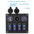 thumbnail image 3 of Marine Switch Panel IP65 Waterproof - 4 Gang Boat Switch Panel ,Easy to Install, 3 of 6