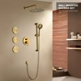 thumbnail image 2 of Shower System with Shower Head, Hand Shower, Slide Bar, Bodysprays, Shower Arm, Hose, Valve Trim, and Lever Handles, 2 of 8