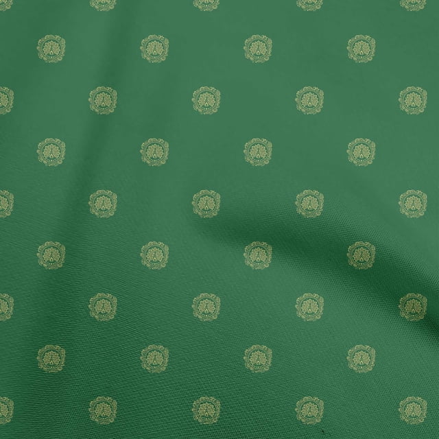 oneOone Cotton Poplin Green Fabric Block Sewing Craft Projects Fabric Prints By Yard 42 Inch Wide