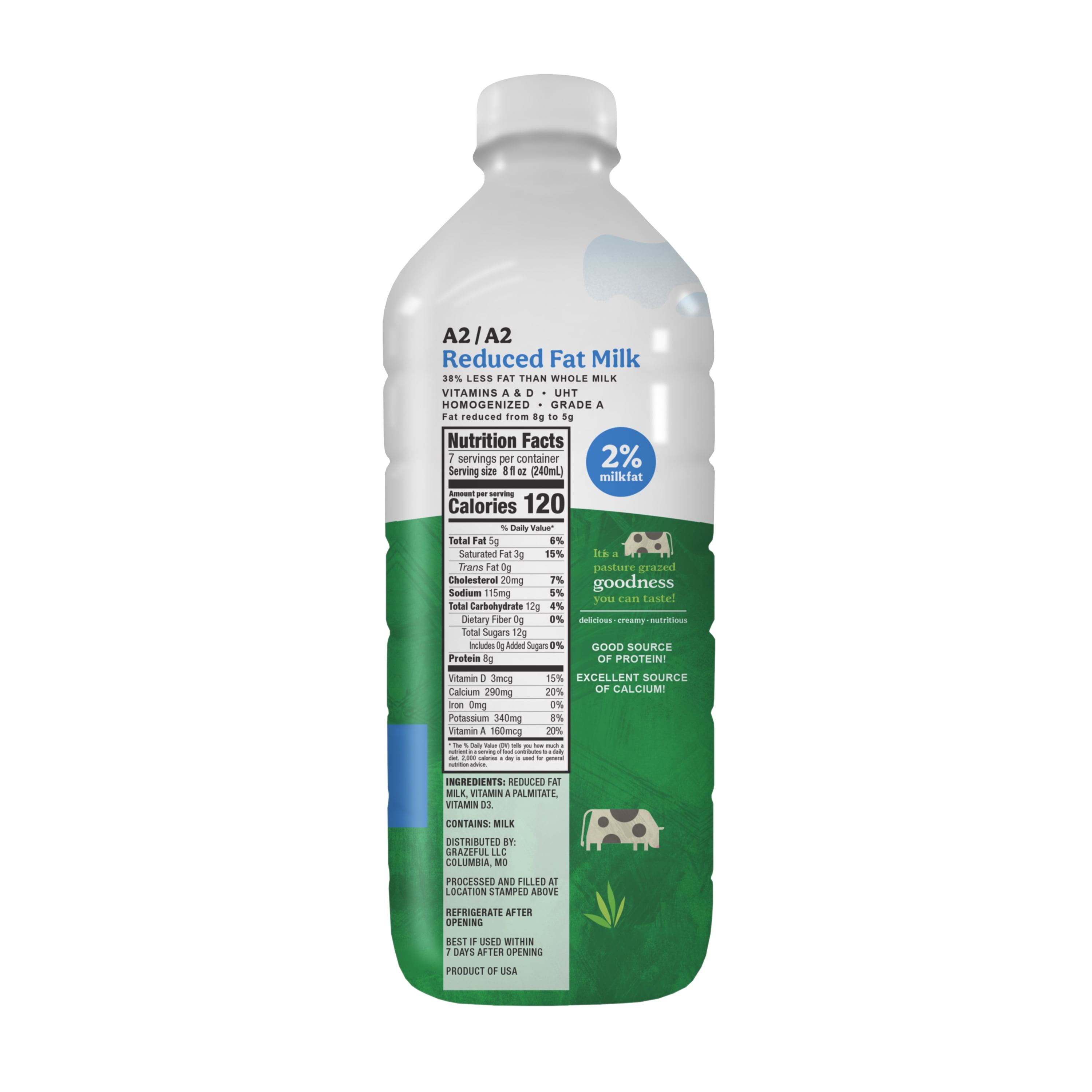 Pasture Raised a2 2% RF Milk
