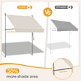 thumbnail image 5 of HOMEDEMO Manual Retractable Awning, 79"W x 118"H Retractable Side Bar 47-59", NO Drilling Awings for Backyard Garden Porch Outside Beige, 5 of 8