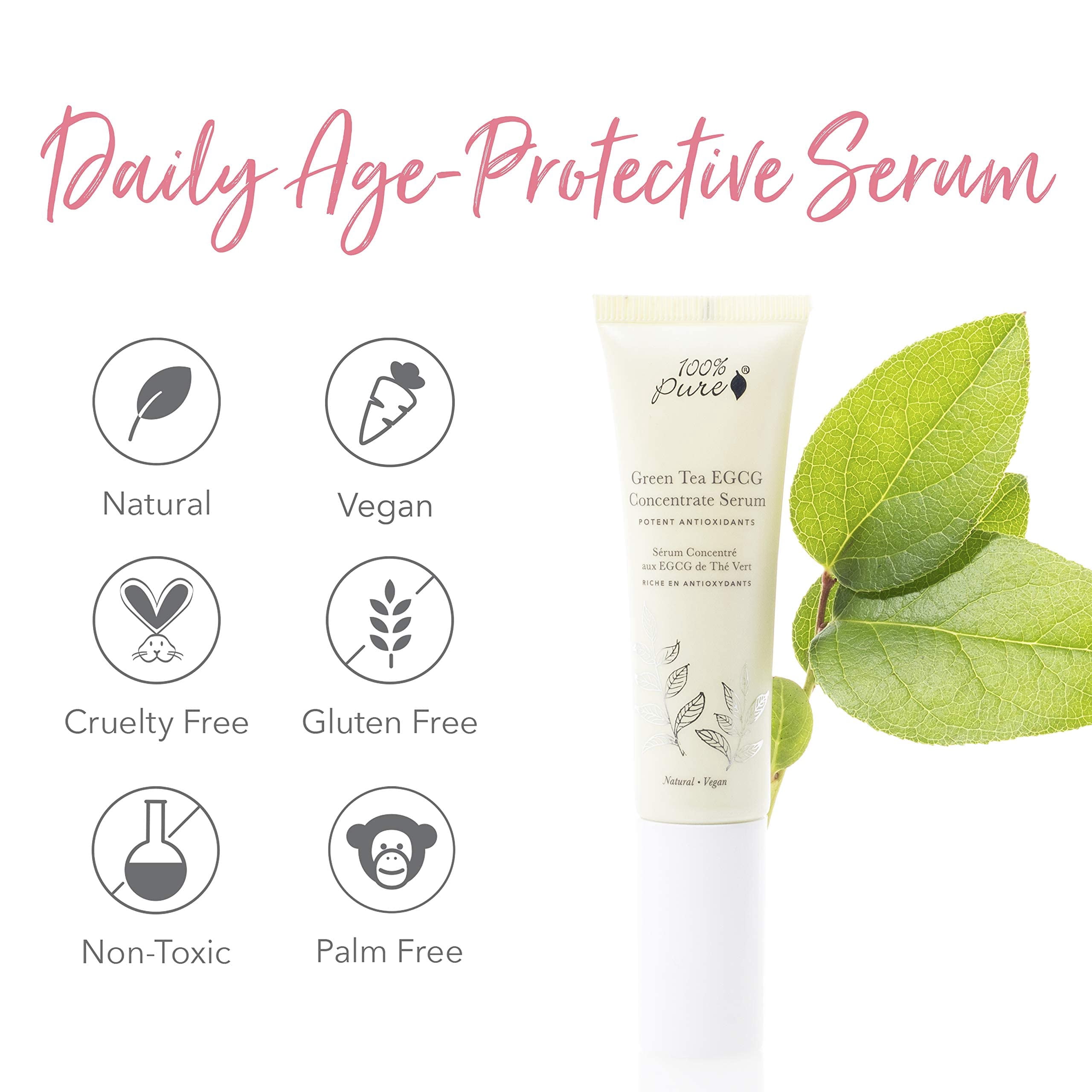 100% PURE Green Tea EGCG Antioxidant Serum, 1 fl oz (30 ml)