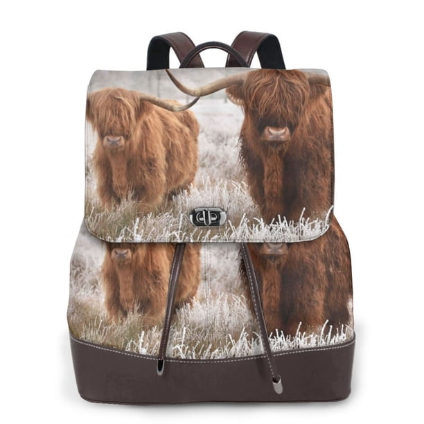 Fotbe Yak Mochila Bolso con Estampado para Mujer, Mochila Antirrobo de Nylon Impermeable, Bolsa Ligera de Hombro