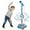 BLUE, variant on Karaoke Machine with Adjustable Microphone Stand Standing Mic for Portable Singing Retractable Headset for Music & Sing-Along Flashing Stage Light Base(Blue)