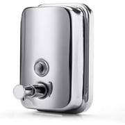 Gohope Soap Dispenser Stainless Steel Bathroom or Kitchen Manual Liquid Soap Box Wall Fixed Mounted 500ml