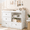 White, variant on Nordee Changing Table Dresser, Baby Nursery Dresser with 4 Drawers and 2 Adjustable Shelves, Wooden Baby Diaper Changing Station, White
