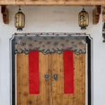 thumbnail image 2 of Halloween Lace Window Curtain Spider Web Bats Door Curtain Lampshade Fireplace Cloth Decor for Spooky Halloween Ghost Festival Party Decoration(Black), 2 of 2