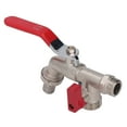 thumbnail image 1 of 1 In 2 Out Faucet, Washing Machine Ball Valve Faucet Durable  Sealing 3/4in Inlet  For Garden For Irrigation, 1 of 8