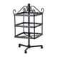 thumbnail image 1 of Organizador de joyas de 3 niveles con soporte de hierro para pendientes, elegante colgador para pendientes de moda. Negro, 1 of 9