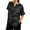 Black, variant on ChaoHeng Casual Blouses for Women Summer Women's Cap Sleeve Silk Tops V Neck Satin Blouse Solid Color Elegant Loose Shirts, of the Day