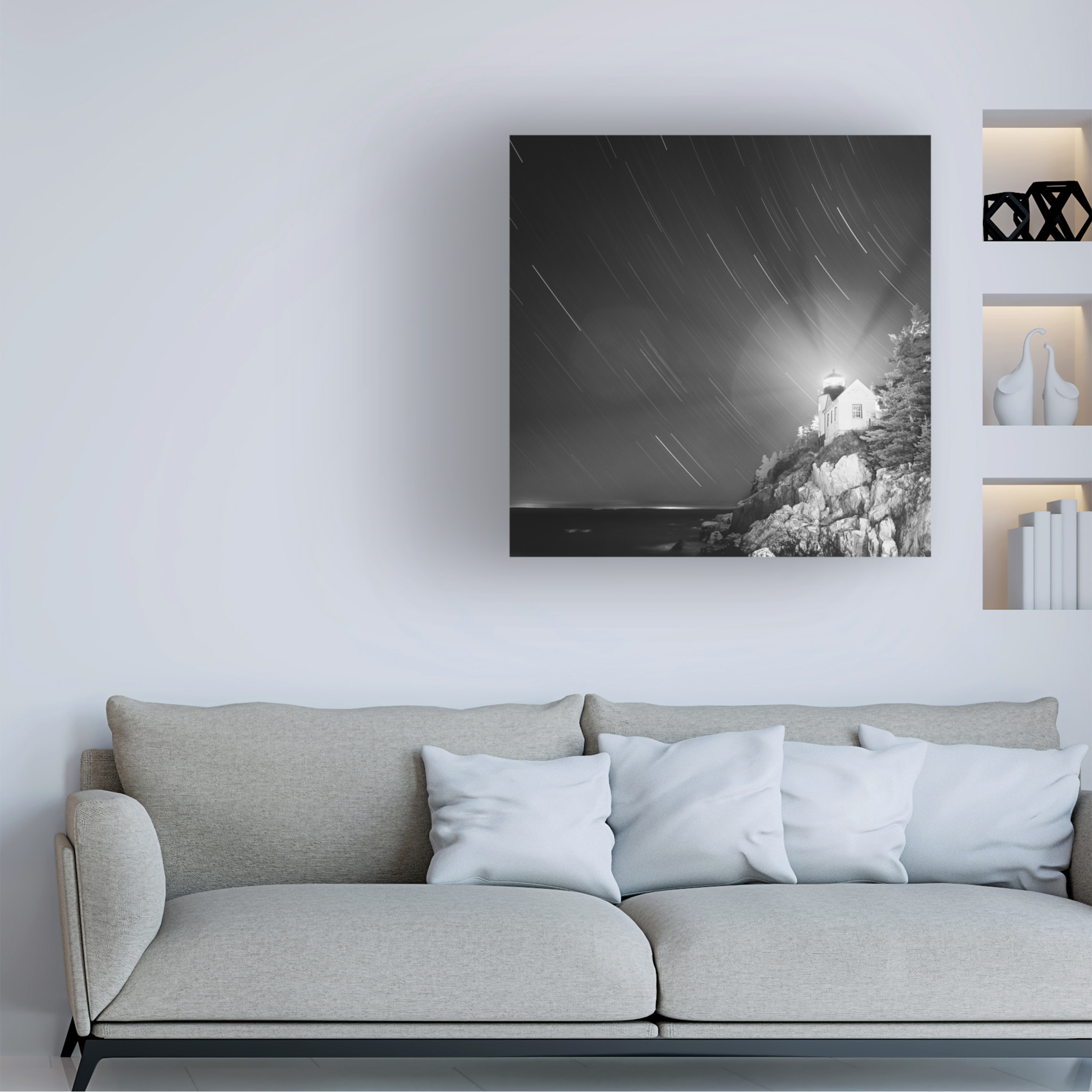 Moises Levy 'Bass Harbor Sky' Canvas Art