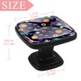 thumbnail image 3 of 4 Pcs Square Cabinet Handle Cupboard Knob Drawer Pulls Handle Outer Space Drawer Knobs with Screws Furniture Decoration, 3 of 5