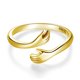 thumbnail image 1 of Anillo Abierto De Abrazo De Plata 925 Para Mujer-Dorado, 1 of 5