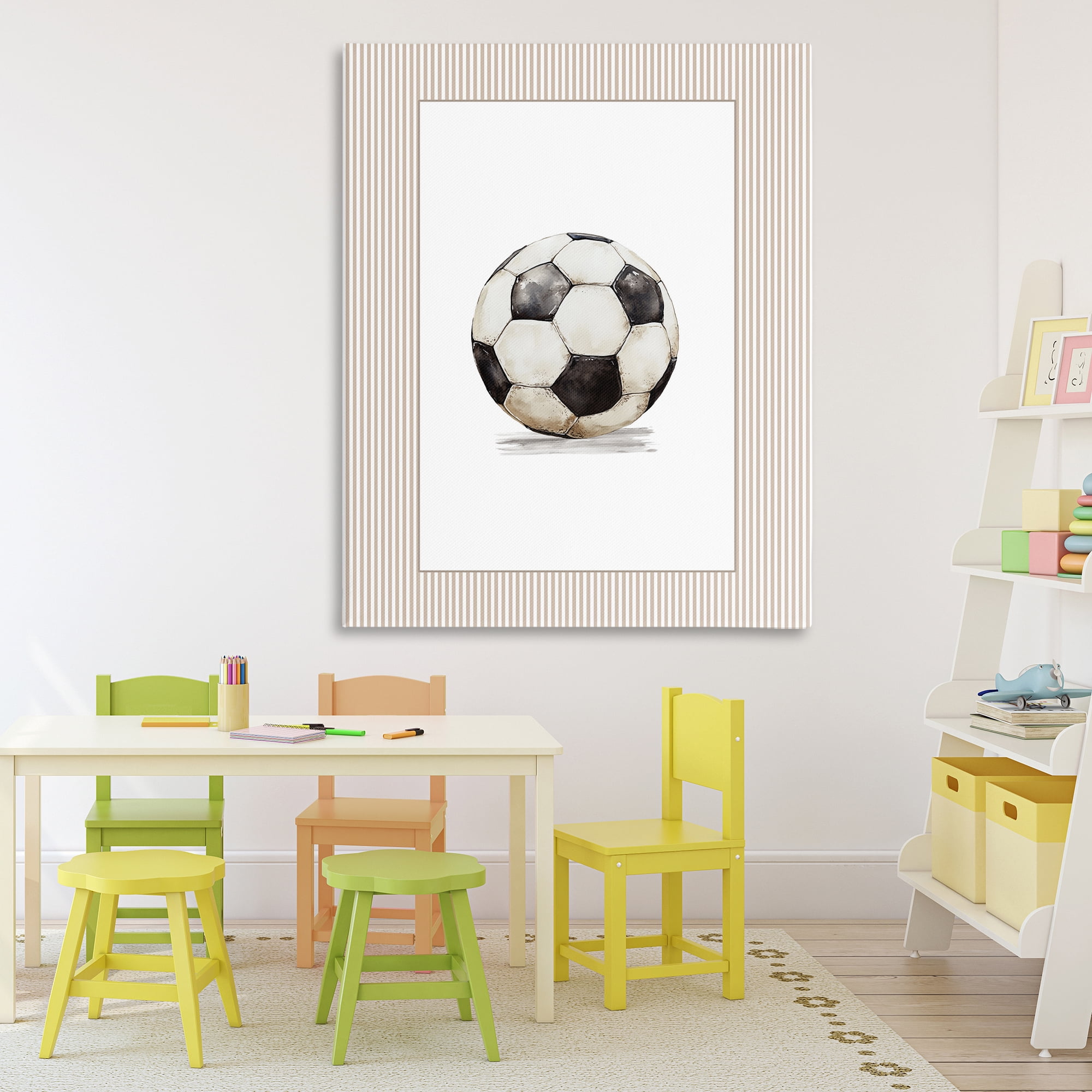 Stupell Industries Vintage Sports Soccer Ball Canvas Wall Art, design by Christine Simpson Art